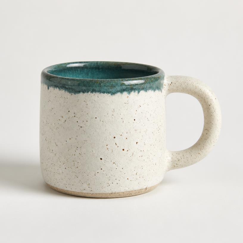 Teal Rim Mug